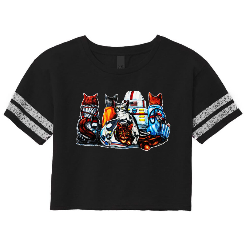 Cat Space Scorecard Crop Tee by syakirra | Artistshot