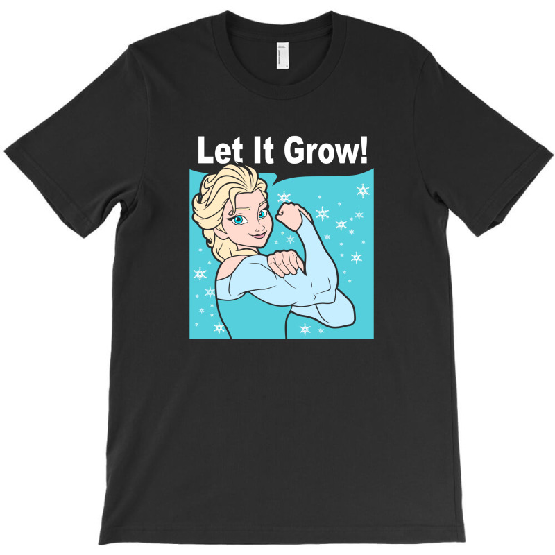 Custom Funny Gym Elsa Let It Grow Frozen Fitness T-shirt By Mdk Art -  Artistshot