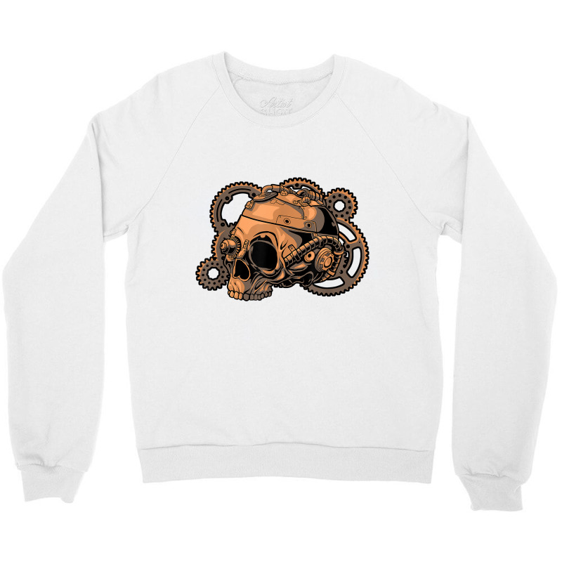Steampunk Victorian   Steam Powered Engine Skull T Shirt Crewneck Sweatshirt | Artistshot