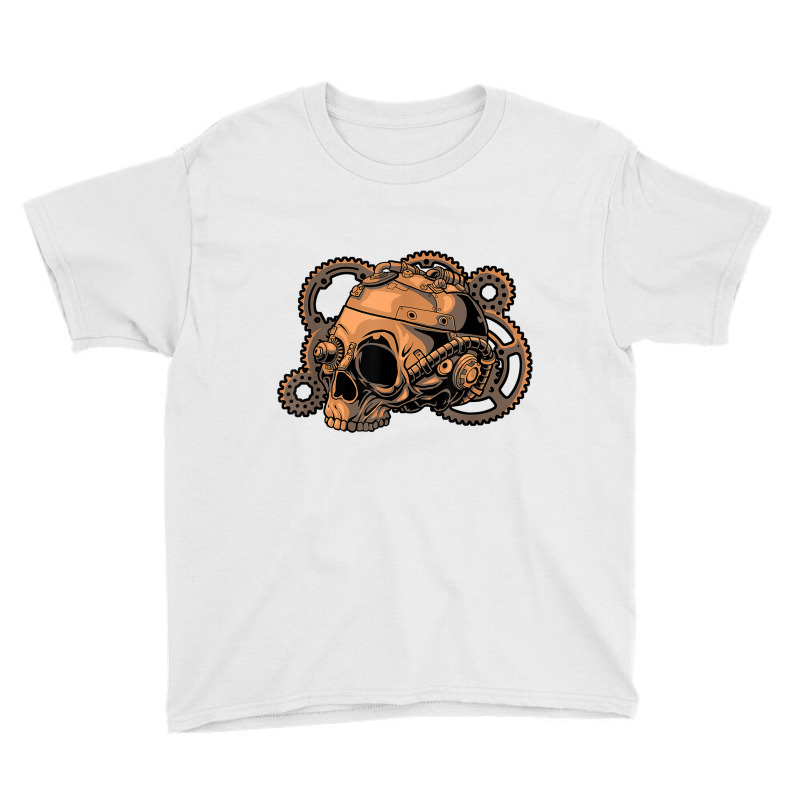 Steampunk Victorian   Steam Powered Engine Skull T Shirt Youth Tee | Artistshot