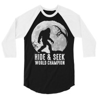 Bigfoot T  Shirt Retro Bigfoot Hide & Seek World Champion 10 3/4 Sleeve Shirt | Artistshot