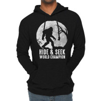 Bigfoot T  Shirt Retro Bigfoot Hide & Seek World Champion 10 Lightweight Hoodie | Artistshot