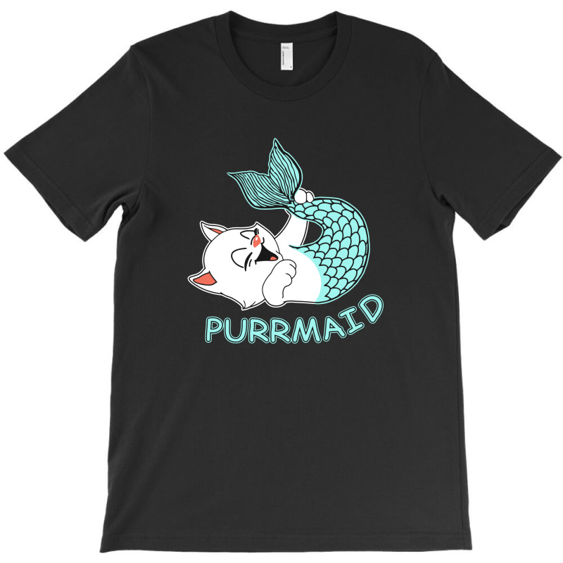 Funny Purr Maid Cat Mermaid T-shirt | Artistshot