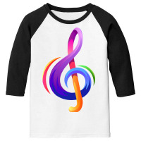 Treble Clef Youth 3/4 Sleeve | Artistshot