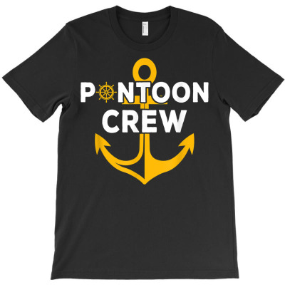 Pontoon Crew Boat Anchor Captain Captoon T Shirt T-shirt Designed By Kaylasana
