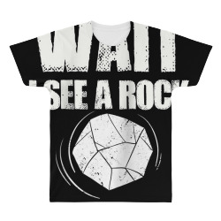wait i see a rock geology geologist gift raglan baseball tee All Over Men's T-shirt | Artistshot