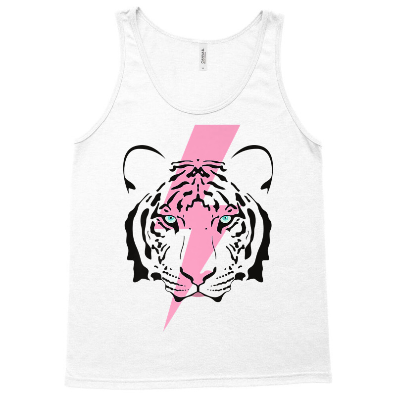 Tiger And Hot Pink Lightning Bolt Premium T Shirt Tank Top by SchonbergerKamile | Artistshot