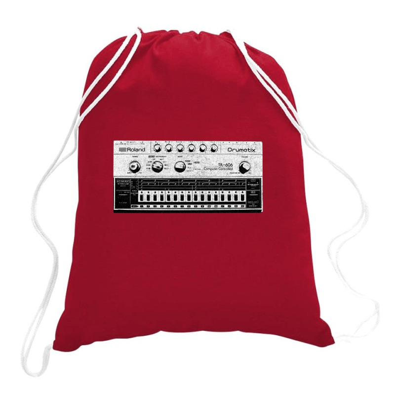 Tr 606 House Music Design Faded Distressed Style Drawstring Bags | Artistshot