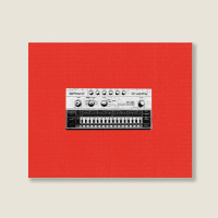 Tr 606 House Music Design Faded Distressed Style Landscape Canvas Print | Artistshot