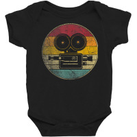 Movies Camera Motion Pictures Cinephile Vintage Retro T Shirt Baby Bodysuit | Artistshot