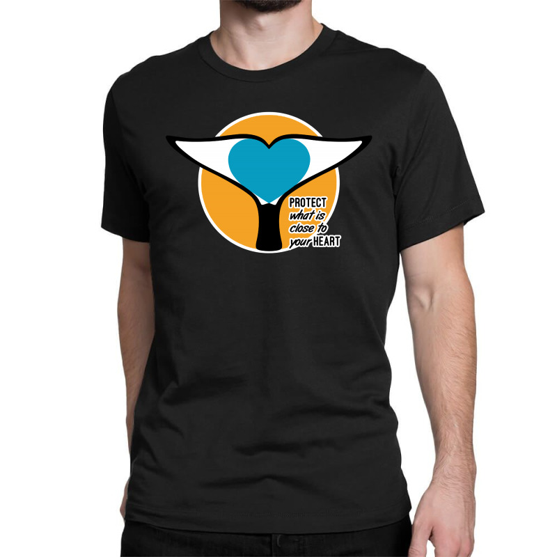 Whale Tail Heart  Protect Classic T-shirt | Artistshot