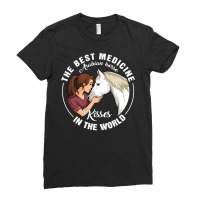 Horse Horses Arabian Horse Kisses Best Medicine In The World Horse Rid Ladies Fitted T-shirt | Artistshot