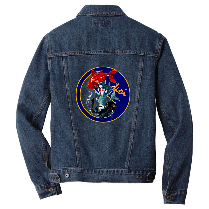 Oriental Beauty Koi & Feng Shui Men Denim Jacket | Artistshot