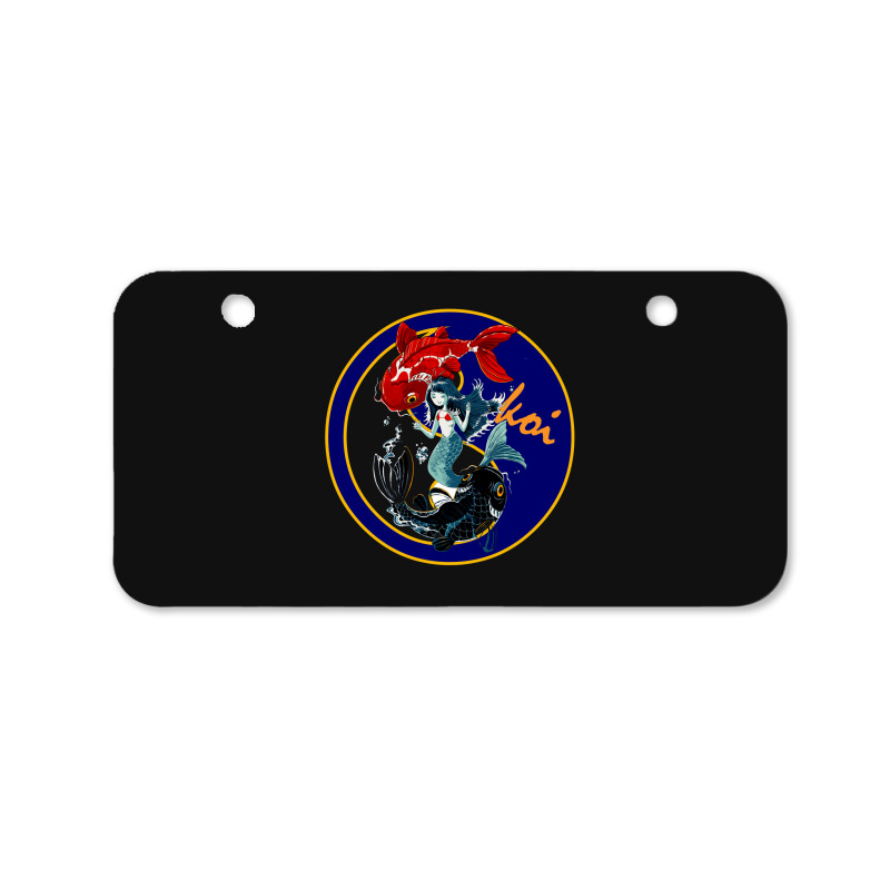 Oriental Beauty Koi & Feng Shui Bicycle License Plate | Artistshot