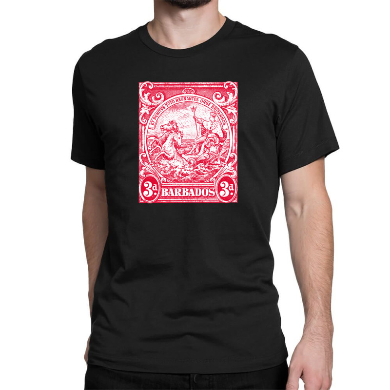 Vintage Barbados Postage Stamp Design Classic T-shirt by sabitung | Artistshot