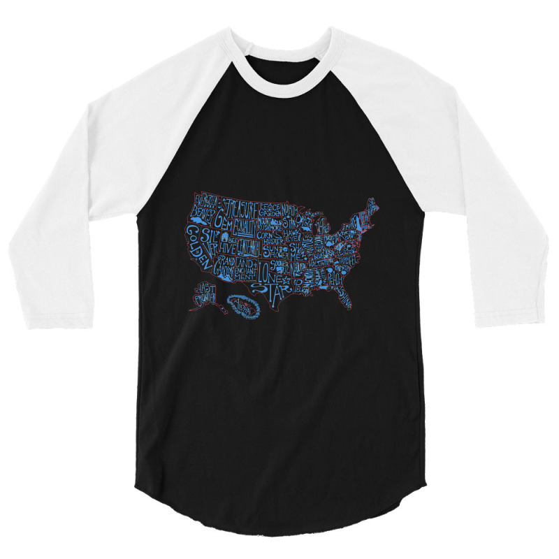 Nickname That State 3/4 Sleeve Shirt by maulidil | Artistshot