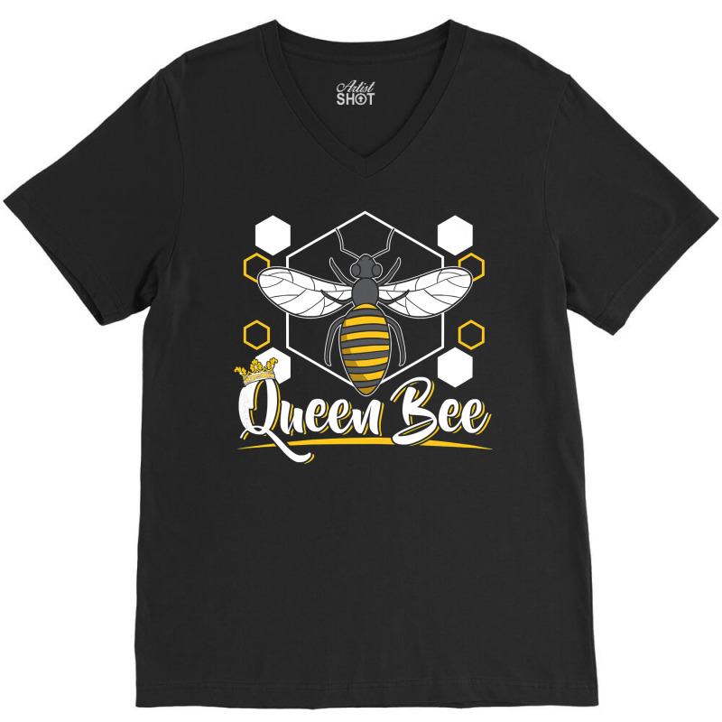 Bee Beekeeper Womens Queen Bee I Beekeeping I Beekeeper 263 Hive Beeke V-neck Tee | Artistshot