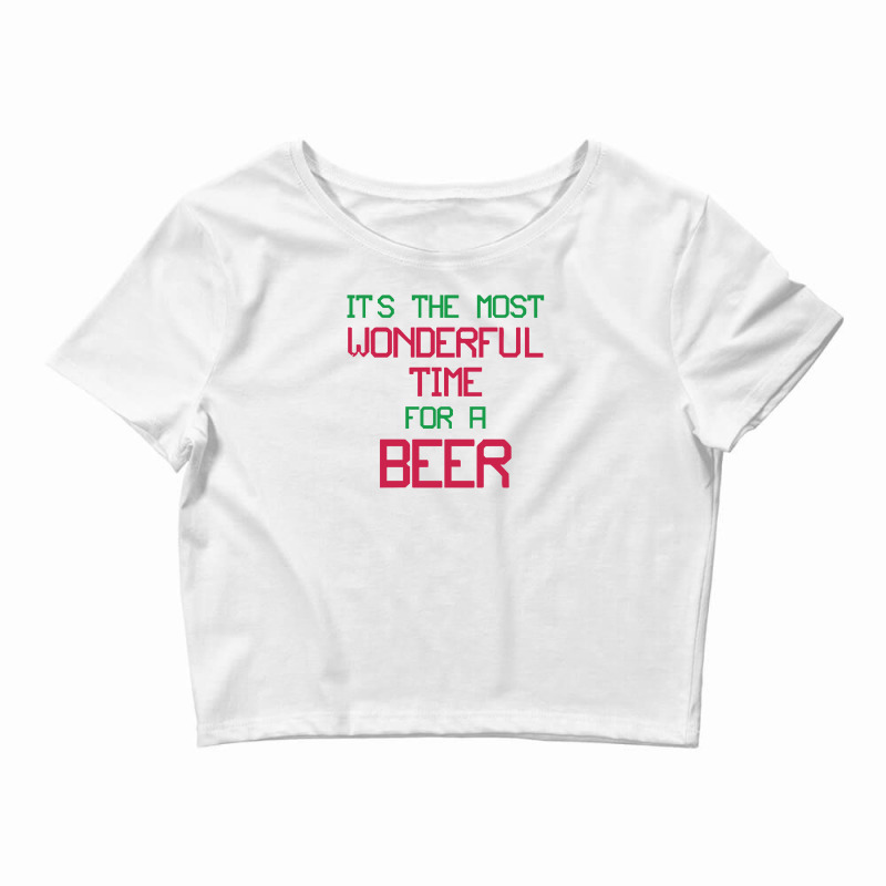 Most Wonderful Time For A Beer Crop Top by nbobatiga | Artistshot