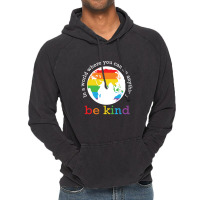 World Map Be Kind Pride 12243309 Vintage Hoodie | Artistshot