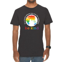 World Map Be Kind Pride 12243309 Vintage T-shirt | Artistshot