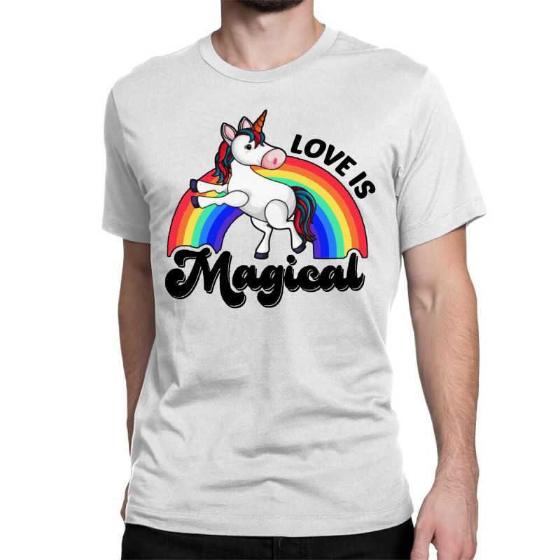 Love Is Magical Unicorn Classic T-shirt by jurdex Tees | Artistshot