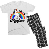 Love Is Magical Unicorn Men's T-shirt Pajama Set | Artistshot