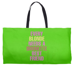 Every Blonde Needs A Brunette Best Friend Weekender Totes | Artistshot