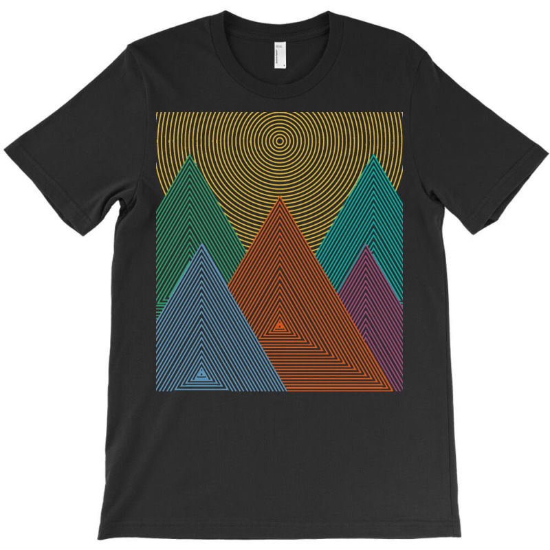 Geometric T  Shirt Geometry Mountain T  Shirt T-shirt | Artistshot