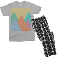 Geometric T  Shirt Geometry Mountain T  Shirt Men's T-shirt Pajama Set | Artistshot