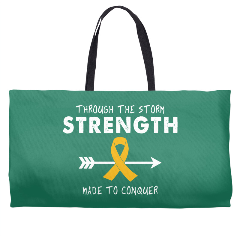 Through The Storm Strength Made To Conquer Weekender Totes | Artistshot