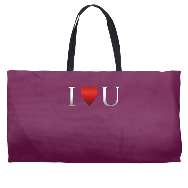 I Love U Heart Weekender Totes | Artistshot