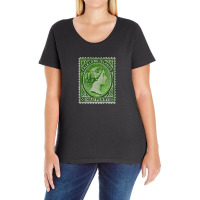 Vintage Falkland Islands Postage Stamp Design Ladies Curvy T-shirt | Artistshot