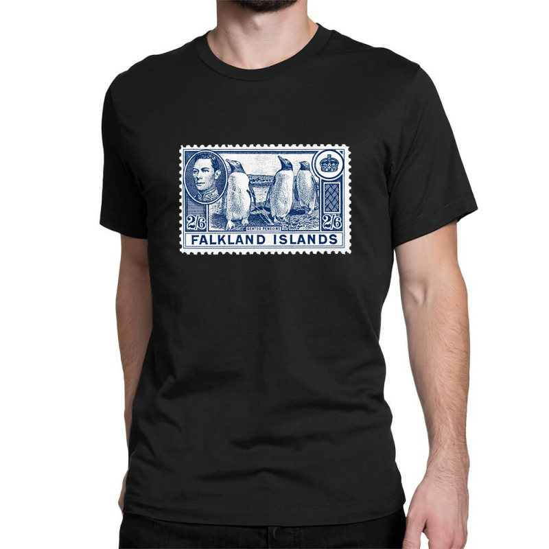 Vintage Falkland Islands Postage Stamp Design Classic T-shirt by sabitung | Artistshot