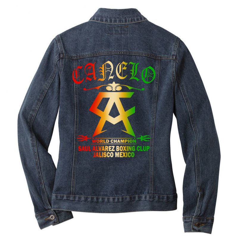 Canelo Alvarez World Champion Ladies Denim Jacket by Dorothy Tees | Artistshot