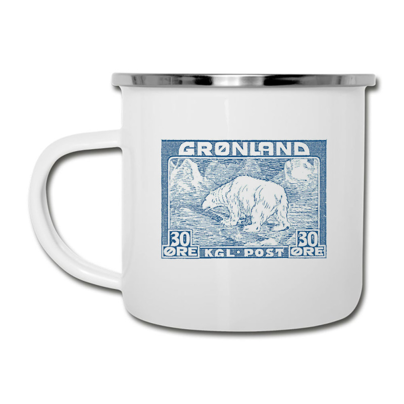 Vintage Greenland Polar Bear Postage Stamp Design Camper Cup | Artistshot