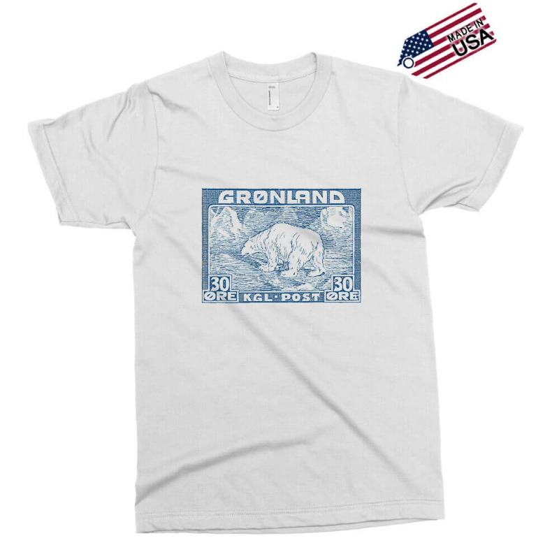 Vintage Greenland Polar Bear Postage Stamp Design Exclusive T-shirt | Artistshot