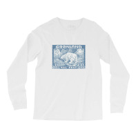 Vintage Greenland Polar Bear Postage Stamp Design Long Sleeve Shirts | Artistshot