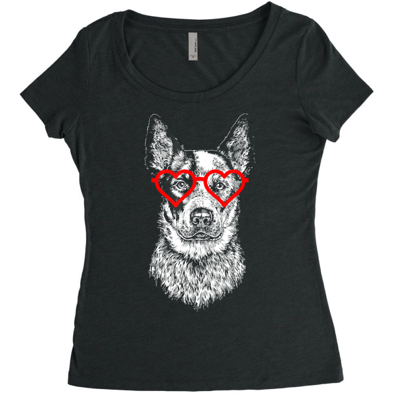 Valentines T  Shirt Heeler Valentines Day Australian Cattle Dog Mom Do Women's Triblend Scoop T-shirt by spenceralycia444 | Artistshot