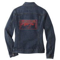 Vintage Icelandic Postage Stamp Design Ladies Denim Jacket | Artistshot