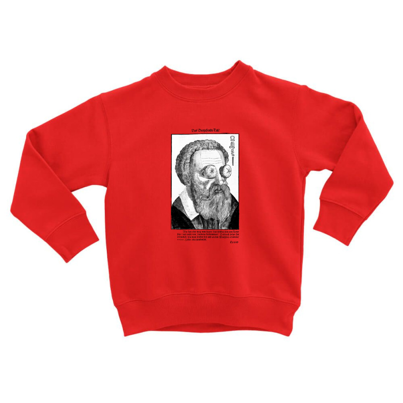 Vintage Medieval Eyes Cursed By Witchcraft Illustration Toddler Sweatshirt by sabitung | Artistshot