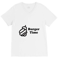 Burger Time V-neck Tee | Artistshot