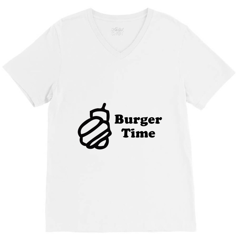 Burger Time V-neck Tee | Artistshot