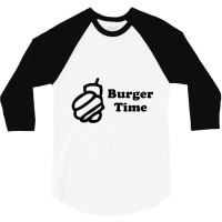 Burger Time 3/4 Sleeve Shirt | Artistshot