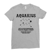 Aquarius Zodiac Sign Ladies Fitted T-shirt | Artistshot