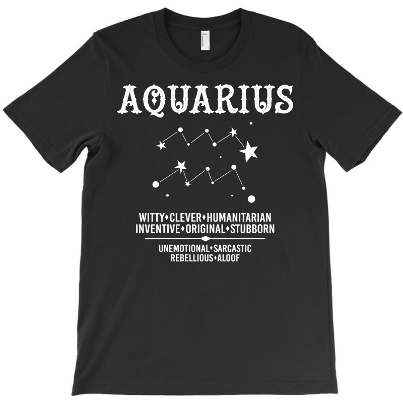 Aquarius Zodiac Sign T-shirt | Artistshot