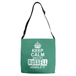 Keep Calm And Let Russell Handle It Adjustable Strap Totes | Artistshot