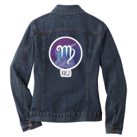 Funny Amusing Sea Turtle Cartoon Joyful Marine Reptile 80043250 Ladies Denim Jacket | Artistshot