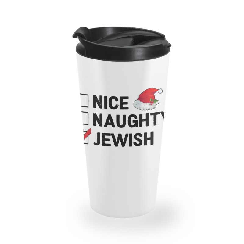 Nice Naughty Jewish Travel Mug | Artistshot