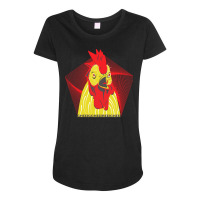 Chicken T  Shirt Screaming Rooster T  Shirt (3) Maternity Scoop Neck T-shirt | Artistshot