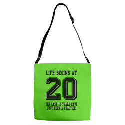 Life Begins At 20... 20th Birthday Adjustable Strap Totes | Artistshot